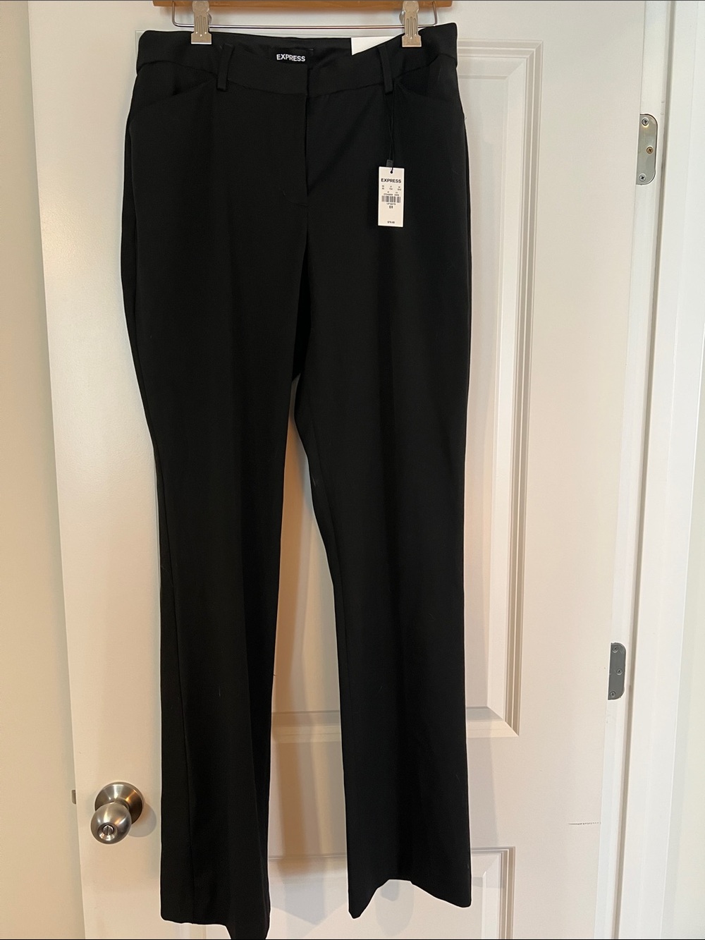 Express Black barely boot midrise stretch Dress Trousers